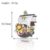 Mercancía de Anime Broches de One Piece: Luffy Sombrero de Paja, Zoro, Ace, Insignias de Barco Pirata