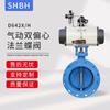 Válvula Borboleta Duplo Excêntrico com Flange Pneumática Vedação Macia e Dura Resistente a Altas Temperaturas Válvula de Fechamento com Controle de Ar D642X/H-16C