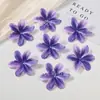 Nueva Flor de Orquídea Simulada de Seis Pétalos Pétalos de Flor Tallo Único Flor Artificial Accesorios para Arreglos Florales Decoración de Boda Flor Manualidad DIY Cabezas de Flor