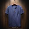2023 comércio exterior transfronteiriço masculino plus size moda casual manga curta camiseta masculina cor sólida estilo chinês camiseta fábrica atacado