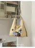 Otoño/Invierno Nuevo Bolso de Pana de un Hombro Bordado Lindo Gran Capacidad Estilo Coreano Simple Moderno Versátil Bolso Cruzado