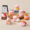 Muñeca Cerdo de Postre Nueva Linda y Tierna Joyería DIY Accesorios Pequeños Bolsita Sorpresa Par Adornos Pequeños de Resina para Escritorio