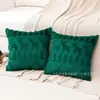 Funda de Cojín Decorativo de Felpa Acolchada Estilo Americano Reno Copo de Nieve Cojín de Sofá Cojín de Respaldo Funda de Cojín Decorativo para Cama