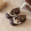 Zapatos Mary Jane de Cuero con Suela Suave para Niñas Primavera y Otoño Nuevos Zapatos de Princesa Bebé Linda Decoración de Conejo Zapatos Individuales Zapatos para Niños