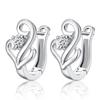 Brincos femininos coreanos de alta costura personalizados, redondos, com microincrustação de zircônia, brincos Coringa, design em prata, joias de ouvido, atacado