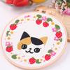 Nuevo Gato de Dibujos Animados Amazon Bordado a Mano DIY Paquete de Material Kit Semiterminado Inglés Transfronterizo Spot