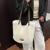 Bolso tote de gran capacidad, mullido, de estilo nuevo y transfronterizo para mujer, perfecto para otoño e invierno, un nuevo bolso de hombro y bolso tote