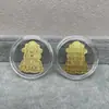 Shenzhen Shuibei Mismo Estilo Oro Puro 999 Tesoro de la Fortuna Aleación Gato de la Suerte Adhesivo Dorado para Teléfono Móvil para Atraer Riqueza Tienda de Oro