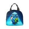 Bolsa de almuerzo Stitch de tela Oxford con dibujos animados, bolsa para conservar el calor, bolsa de aluminio para picnic, bolsa de almuerzo portátil