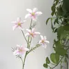 Clematis Artificial Salão de Casamento Decoração de Casamento Atacado Cena de Lótus Arranjo Paisagismo Flores Artificiais Flores Artificiais de Clematis