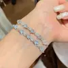 Pulsera Popular de Zirconia con Estrella de Xiaohongshu, Estilo de Lujo Ligero, Pulsera Versátil, Diseño Único, Exquisita Joyería de Mano al por Mayor