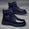 Botas Masculinas Martin 2026 Novos Sapatos Masculinos de Inverno Estilo Coreano Tendência Botas Masculinas com Forro de Lã Versátil Cano Alto Casual Sapatos de Couro