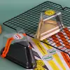 Caja para pastel triangular de 6 pulgadas 8 pulgadas transparente PTE melee mousse corte A02A03