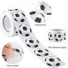 1 rollo/500 pegatinas de rollo de fútbol pegatinas de pelota creativas personalizadas pegatinas para niños pegatinas de sellado de embalaje pegatinas de notas