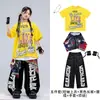 Ropa Moderna para Niños de Street Dance Estilo Callejero Conjunto de Manga Corta para Niños y Niñas Atuendo de Presentación de Baile Hip Hop para Niños Moda Estilo Callejero