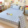 Sábana bajera individual de grado A para maternidad e infancia, gasa de doble capa lavable con estampado de dibujos animados florales pequeños, protector de colchón para colchón Simmons