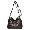 Bolsa de Pañales de Moda Bolso Cruzado de Moda Bolso de Hombro Único Versátil para Viajes y Uso Diario Bolso de Axila Casual de Gran Capacidad Retro Europeo y Americano