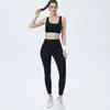 Conjunto Casual Europeu e Americano de Colete de Yoga e Calça Longa Justa para Mulheres Amazon Comércio Exterior Esportivo Calças Tubarão Conjunto de Duas Peças