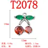 Diseño Creativo Mini Colgante Corazón de Fresa con Circonita Fénix Pendientes Pulsera Hechos a Mano Colgante Color Cobre Puro que Conserva el Color