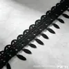 Borlas de cortina novas em estilo europeu de poliéster de seda de leite branco com franja e decoração na borda inferior, renda de barba de dragão e borlas pendentes