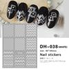 Redanco novo 3D net vermelho explosões diy padrão nail art adesivos com adesivo decalques de unhas atacado dh-038