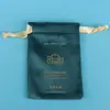 Bolsa de Terciopelo con Cordón y Estampado Dorado, Bolsa de Terciopelo Colorida con Cordón para Almacenamiento, Logo Personalizable, Bolsa de Empaque para Pendientes y Joyería