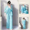 Pijama de tres cuartos largo de algodón suave estilo francés para mujer, nuevo para primavera/verano, talla grande, casual, holgado, ropa para el hogar