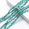 Cuentas sueltas de cristal color AB 6MM Cuentas cuadradas de cristal agujero recto cuerpo plano DIY pulsera de cuentas hecha a mano material de tejido