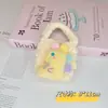 Nuevo Dinosaurio Colorido Lindo Dibujo Animado DIY Monedero Tejido a Mano Bolso de Mano Funda para Auriculares Bolsa Tejida a Mano