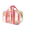 Nueva bolsa de playa transparente de PVC de gran capacidad con estilo Ins, impermeable, portátil, bolsa de cosméticos de alto rendimiento, bolsa de almacenamiento para exteriores