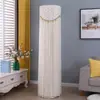 Nuevo gabinete vertical redondo doble para sala de estar, campana extractora, cubierta cilíndrica para aire acondicionado, cubierta antipolvo, funda no obstruye el flujo de aire, cortina para parabrisas de aire acondicionado