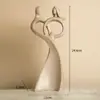 Adornos Creativos de Arte Nórdico Transfronterizos Decoraciones para Sala de Estar Personajes Abstractos de Pareja Estilo Lujo Ligero Adornos Pequeños para Entrada
