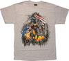 Estilo europeu e americano Wolverine Slash Wolverine nicho de comércio exterior clássico dos homens t-shirt solta