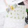 Directo de fábrica arte de uñas de rosa lirio del valle japonés pegatinas de arte de uñas tridimensionales pegatinas de uñas impermeables calcomanías decorativas joyas