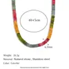 Pulsera Versátil de Joyería Nueva Retro Francesa Transfronteriza Europea y Americana Acero Inoxidable Chapado en Oro de 18 Quilates Color Turmalina Piedra Natural