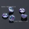 Transmisión en Vivo Más Vendido Ocho Caras Corte Rosa Gradiente Zircón Multicolor 8mm Octagonal Colorido Fondo Puntiagudo Superficie del Anillo Piedra Suelta