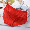 Xiaotianer 650 Sexy Encaje Completo Levanta Glúteos Cintura Media Braguitas Patrón de Rosa Transparente para Mujer