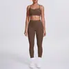 Conjunto de Yoga Ajustado Como una Nube Sexy Espalda Conjunto de Sujetador Deportivo Cintura Alta Levantamiento de Glúteos con Bolsillos Ropa para Correr Fitness para Mujeres