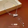 Collar Colgante de Acetato con Forma de Abanico de Circonita Super Brillante, Cadena para Clavícula de Lujo Ligero de Nicho, Joyería de Estilo Palacio Vintage para Mujeres con un Toque de Alta Gama