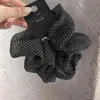 Goma para el pelo de lunares retro de alta gama estilo coreano, simple, elegante, para moño, accesorio para el pelo plisado de malla