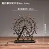 Adorno de Rueda de la Fortuna de Lujo Ligero y de Gama Alta para Sala de Estar, Dormitorio, Mueble de TV, Decoración de Gabinete de Vino, Modelo, Adorno Pequeño de Metal