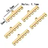 Conector de colgante plano de una pieza con base porosa de acero inoxidable, hebilla para pulsera, collar, pendiente, accesorios de joyería para bricolaje