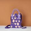 Bolsa de Teléfono Móvil Coreana con Dibujos Animados Lindos del Fabricante para Mujer, Bolso de Hombro Versátil para Viajes, Monedero de Viaje con Bloques de Color, Bolso de Mano
