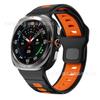 Para Samsung Galaxy Watch Ultra Correa de Reloj 47mm Horizontal Bicolor Hebilla Inversa Correa de Silicona