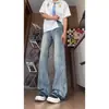 Jeans Masculino Retro Azul Articulação de Bambu Raio 2026 Nova Marca Americana Tendência Vibe Solto Emagrecedor Calça de Perna Reta