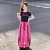 Traje Deportivo de Verano Nuevo Estilo Coreano para Niñas, Pantalones de Pierna Ancha, Conjunto de Dos Piezas para Niñas, Atuendo de Verano Casual de Moda Tendencia para Niños Mayores