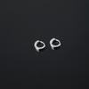 Pendientes SHIAI Classic de Plata de Ley 925 Viento Oscuro Oro Negro Pendientes Lisos de Plata Pendientes Atmosféricos de Plata de Ley de Alta Calidad