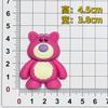Parche de Goma Suave de PVC de Oso Fresa de Dibujos Animados, Accesorios DIY para Fundas de Tableta y Teléfono, Pantuflas, Refrigerador y Zuecos