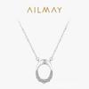 Colar de prata de lei 925 feminino design de nicho ins japonês e coreano micro diamante luxo leve pingente corrente clavícula 2022 novo colar