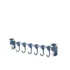 Perchero de cocina con ganchos, sin perforaciones, para colgar en el armario, para colgar cucharas y palas.